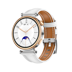  Huadai GT4 Mini Gold Leather – Smartwatch Sang Trọng AMOLED 