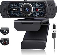  Webcam Angetube 4K USB Cho PC Tích Hợp Micro Và Nắp Bảo Mật 