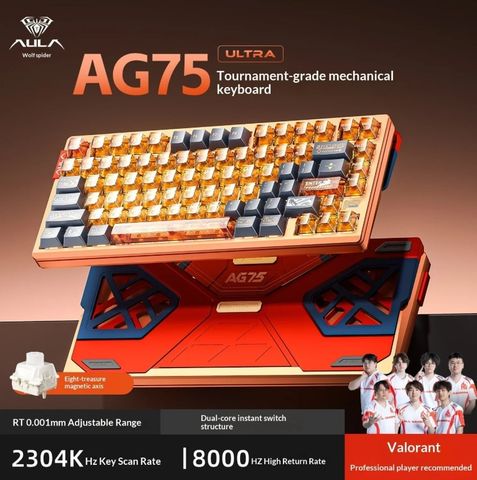 Bàn phím cơ AULA AG75 Ultra Red switch từ tính