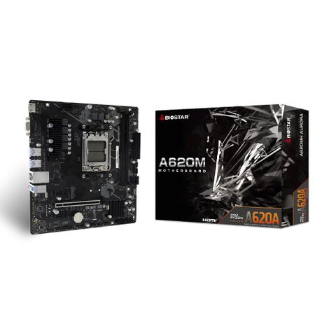 Mainboard Biostar A620MH Aurora – AM5, DDR5, Ryzen 7000/8000/9000