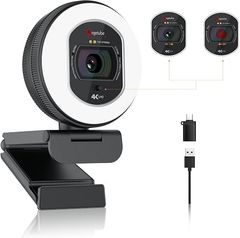  Webcam Angetube 4K UHD Có Đèn Nền Cho PC 