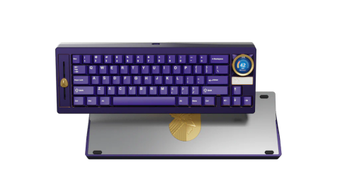Freya Ultra Anodized Deep Purple Keyboard - Anodized Silver