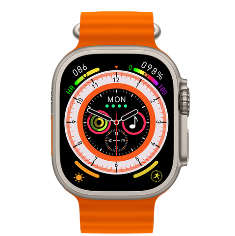 NJYUAN HK8 Pro Max Orange – Smartwatch AMOLED 2.12″ Pin Bền