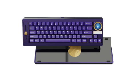 Freya Ultra Anodized Deep Purple Keyboard - PVD Silver