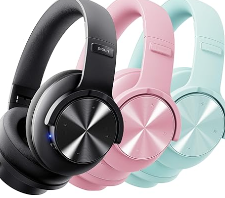 Picun B8 Headphones Wireless Bluetooth Pink & Cyan & Black