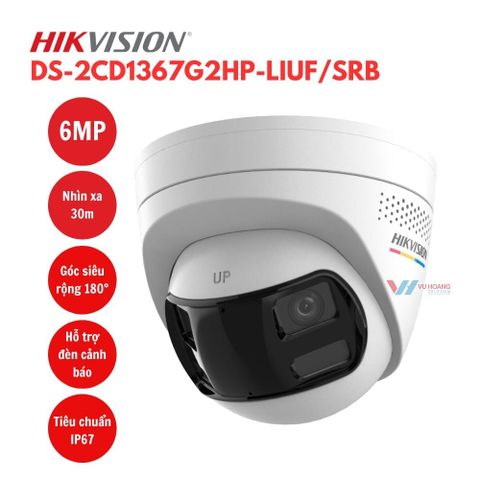 Camera IP 6MP Hikvision DS-2CD1367G2HP-LIUF/SRB