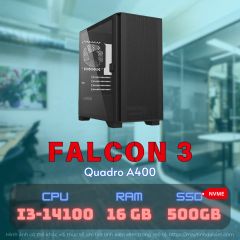  PC FALCON 3 Workstation Chuyên Thiết Kế Đồ Họa (i3 14100/A400 4GB) 
