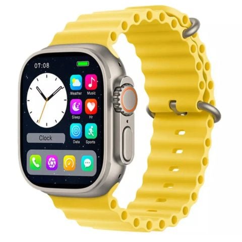 NJYUAN HK8 Pro Max Yellow – Smartwatch AMOLED 2.12″ Pin Bền