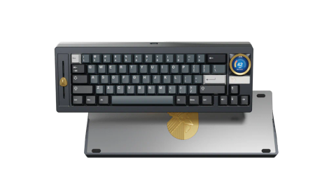 Freya Ultra Anodized Gunmetal Grey Keyboard - Anodized Silver