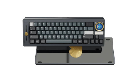 Freya Ultra Anodized Gunmetal Grey Keyboard - PVD Silver