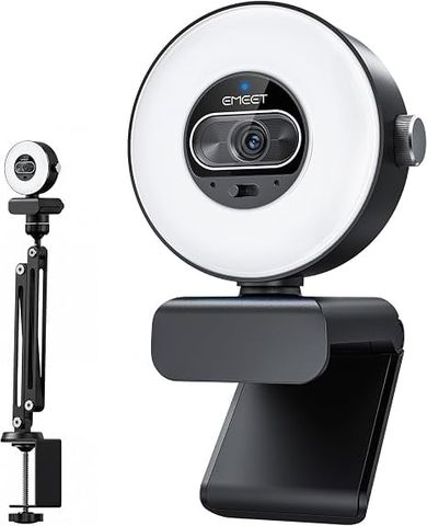 Webcam EMEET S600L 4K PDAF 0.2S 2 Micro Kèm Chân Đế
