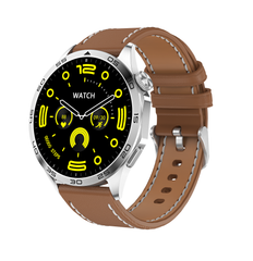  Huadai GT4 Brown Leather Strap – Smartwatch Nâu Da Cao Cấp 