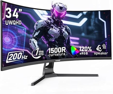 Màn Hình Gaming Cong Gawfolk 34 Inch Ultrawide 200Hz 21:9 UWQHD