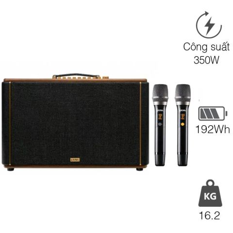 Loa Kadma KS350, 350W RMS, Bass 25 cm, Pin 15h, Bluetooth 6.0, Đi kèm