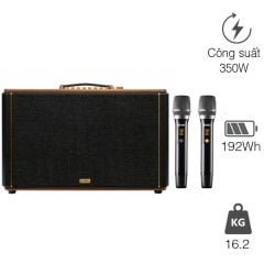  Loa Kadma KS350, 350W RMS, Bass 25 cm, Pin 15h, Bluetooth 6.0, Đi kèm 