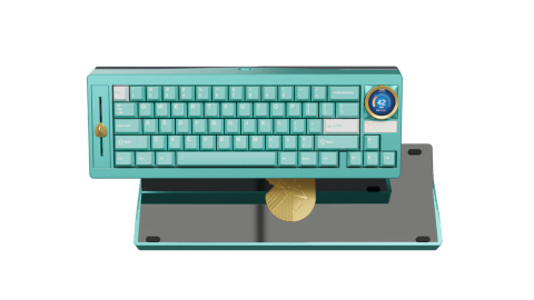 Freya Ultra Anodized TiffanyBlue Keyboard - PVD Silver