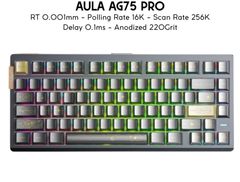  Bàn phím AULA AG75 Pro Black HE 8K, scan rate 256K 