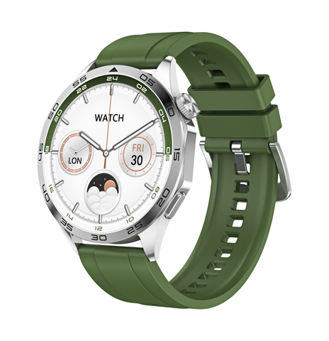 Huadai GT4 Green Silicone Strap – Smartwatch Xanh Thể Thao, Đầy Đủ Tính Năng