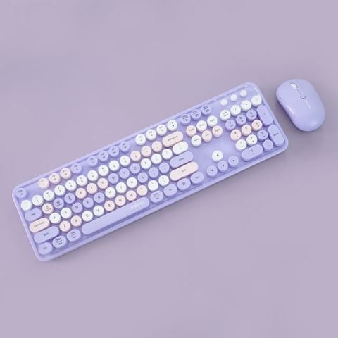 Bộ phím chuột không dây MOFII Sweet Dual Mode Tím