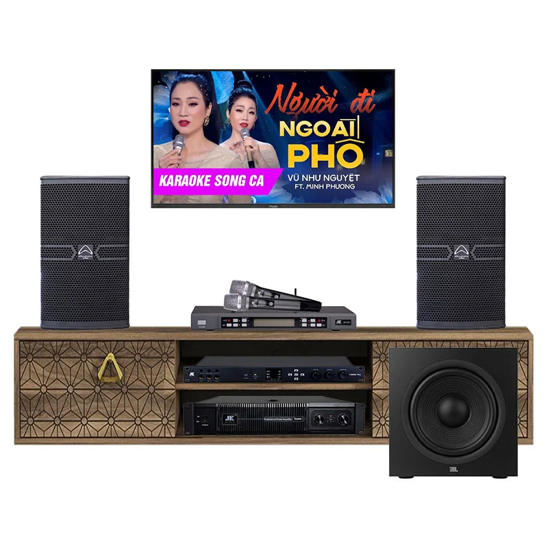 Dàn karaoke gia đình HDR139 (Wharfedale Anglo E12, JKAudio D2800, X6000 Plus, B5 Pro, JBL Stage 220P)