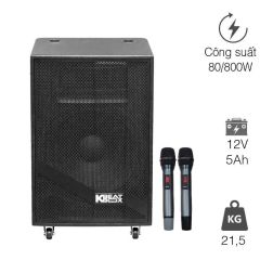 Loa Acnos KB39Neo, Bass 40cm, 80W RMS, Chống hú FBX, Bluetooth 5.0 