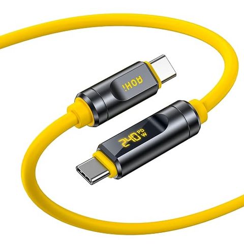 Cáp AOHI Adonis USB4 2.0 240W LED 80Gbps 1m Màu Vàng