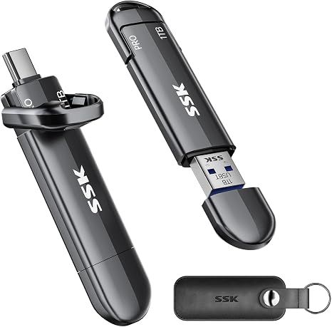 Ổ cứng SSD USB SSK 256GB gắn ngoài USB-C+A 1000MB/s