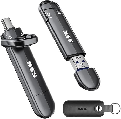 Ổ cứng SSD USB SSK 512GB gắn ngoài USB-C+A 1000MB/s