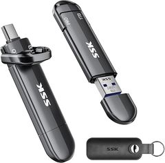  Ổ cứng SSD USB SSK 2TB gắn ngoài USB-C+A 1000MB/s 