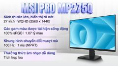  Màn hình MSI PRO MP275Q 27 inch 2K/IPS/100Hz/1ms 