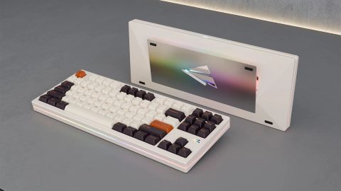 Paper80 Keyboard - E-Milk Tea Case & AFP Silver SS Weight