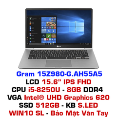 Laptop LG Gram 2018 15Z980-G.AH55A5 