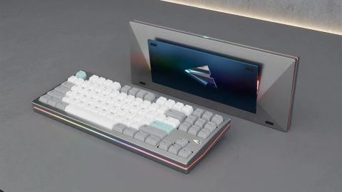 Paper80 Keyboard - Silver Case & AFP Blue SS Weight