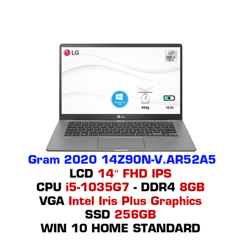 Laptop LG Gram 2020 14Z90N V.AR52A5