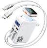 Sạc Tường USB-C 5 Trong 1 67W Thu Gọn Cho Apple Watch iPhone iPad