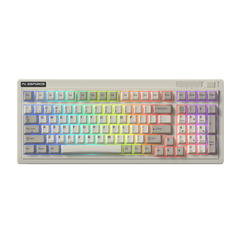  Bàn phím cơ FL-Esports OG98 White Grey 3 Mode Kailh Ice Silver switch 