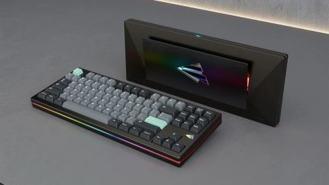 Paper80 Keyboard - Titanium Gray Case & AFP Gunmetal Grey SS Weight
