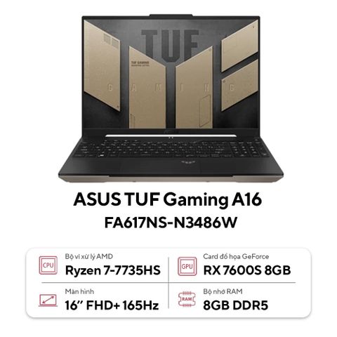 Laptop ASUS TUF Gaming A16 FA617NS-N3486W (AMD Ryzen 7-7735HS/8GB)
