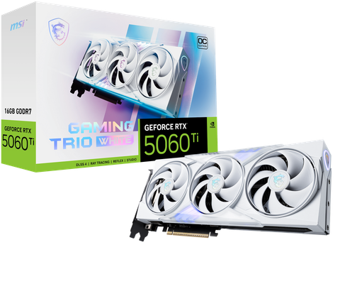 Card màn hình MSI GeForce RTX 5060 Ti Gaming Trio OC 16GB White