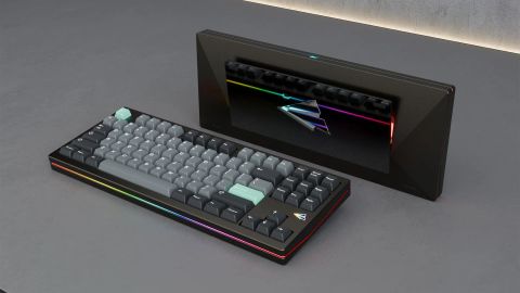 Paper80 Keyboard - Titanium Gray Case & PVD Mirror Gunmetal Grey SS Weight