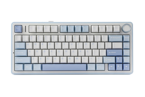 Bàn phím cơ AULA F75 - 3 Mode Sea Blue Grey Wood V3 switch