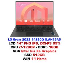  Laptop LG Gram 14Z90Q G.AH75A5 
