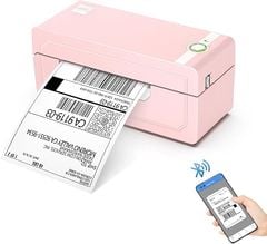  Máy In Nhãn Nhiệt Bluetooth JADENS 4x6 Inch - Màu Hồng 