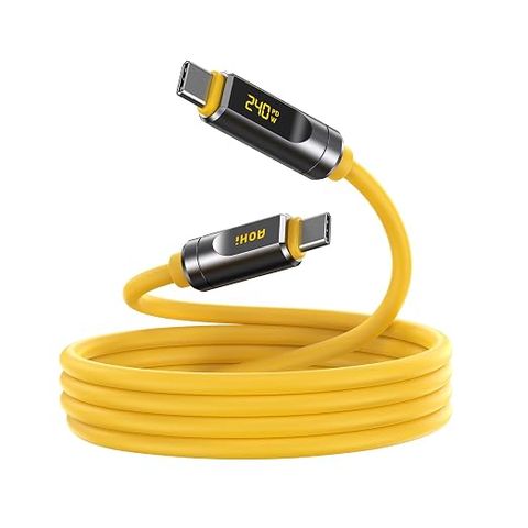 Cáp AOHI USB4 2.0 240W LED 80Gbps 2m Màu Vàng