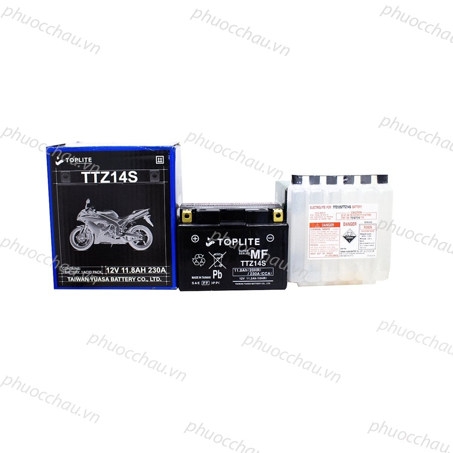 Ảnh minh họa Ắc quy xe moto Toplite TTZ14S 12V - 11.2AH, dùng cho Triumph, BMW, Honda, Suzuki, KTM, Yamaha, MV Agusta... 3