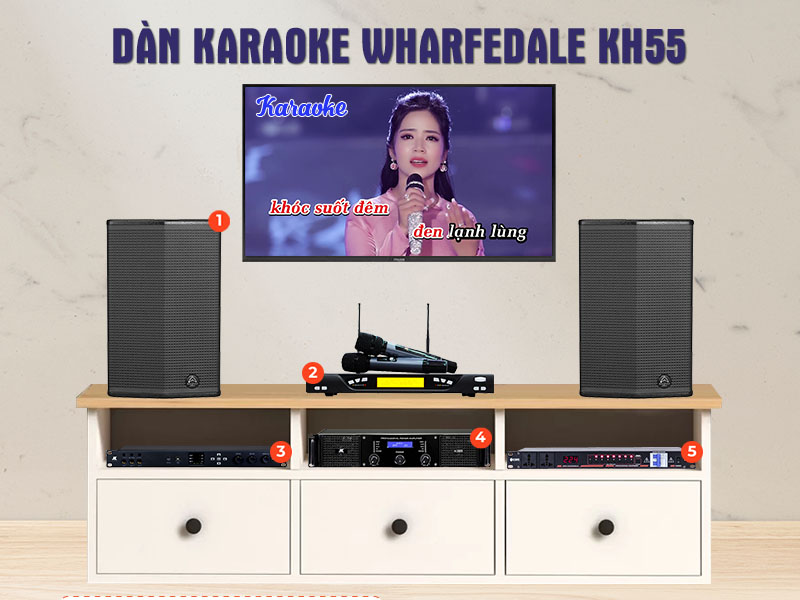 Ảnh minh họa Dàn Karaoke Wharfedale KH55 ( Wharfedale Sigma X10, Công suất, X6000 Plus, micro K500, quản lý nguồn) 1