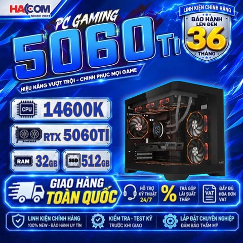 PC Gaming 5060Ti (Intel i5 14600K/RTX 5060 TI/32Gb Ram/512Gb SSD)
