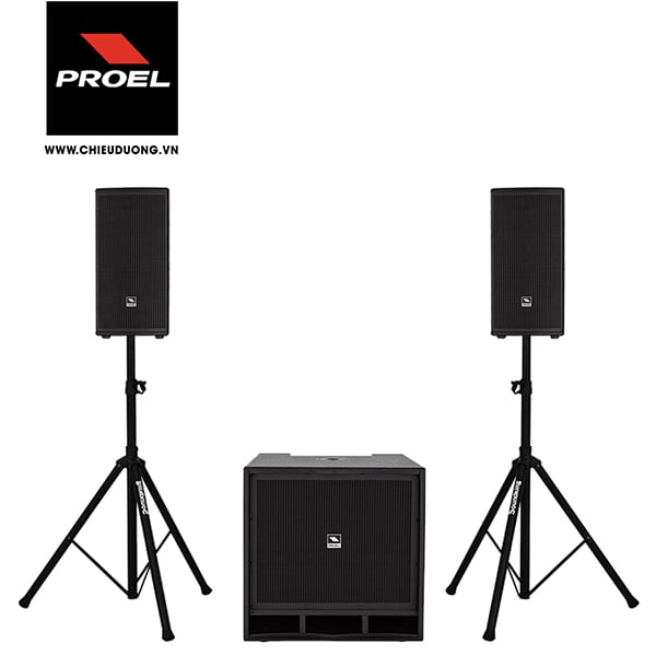 Ảnh minh họa Dàn âm thanh SP009251: 2.1 Proel LT812A LITE Series Active 3-Way SAT (8'' x 2) + SUB (12'' x 1) (Bộ) 1
