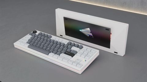 Paper80 Keyboard - E-White Case & AFP Gunmetal Grey SS Weight