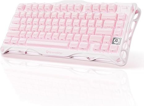Bàn phím không dây GravaStar Mercury K1 75% màu hồng